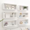 vidaXL Wall Shelf Set of 6 White Engineered wood Medium Wall mounting