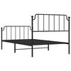 vidaXL Bed Frame Black Steel Twin Bed Frame Rectangular