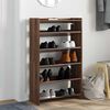 vidaXL Shoe Rack Brown Oak Engineered Wood Slim Shoe Rack Rectangular