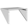 vidaXL Wall Shelf Silver Stainless Steel Medium Wall mounting