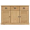 vidaXL Sideboard Honey Solid Pine Wood Compact Doors Sideboard