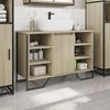 vidaXL Bathroom Sink Cabinet Sonoma oak Engineered wood, metal Medium