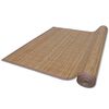 vidaXL Rug Brown Bamboo, Polypropylene, PVC 39.4x63.0 in Non-slip Rug