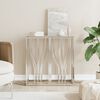vidaXL Console Table Silver, White Marble Finish