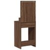 vidaXL Dressing Table with Drawer Brown Oak 19.69 x 16.14 x 53.15 in