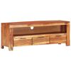 vidaXL TV Cabinet Natural Wood Solid Acacia Wood Compact TV Cabinet