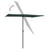 vidaXL Garden Parasol Green Polyester Large Height-Adjustable