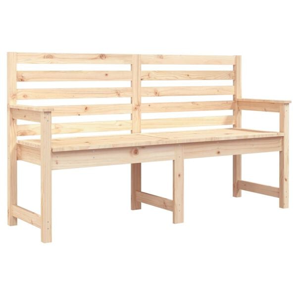 vidaXL Garden Bench Natural (untreated) Solid pine wood Standard Size