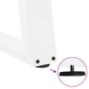 vidaXL Coffee Table Leg White Powder-coated steel Adjustable