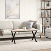 vidaXL Coffee Table Leg Black Powder-Coated Steel 27.6 x 11.8 x 16.9 in
