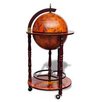 vidaXL Globe Bar Wine Stand Eucalyptus Wood