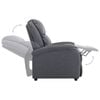 vidaXL Recliner Chair Dark Gray Fabric, Wood, Metal Standard