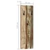 vidaXL Coat Rack Multicolor Solid reclaimed wood, powder-coated steel