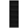 vidaXL Bookshelf Black Oak 23.62 x 9.45 x 69.29 in Engineered Wood