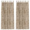 vidaXL Velvet Curtains 2 pcs Champagne 102.36 x 55.12 in Velvet