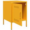 vidaXL Bedside Cabinet Set of 2 Mustard Yellow Steel Medium