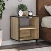 vidaXL Wall-mounted Bedside Cabinet Sonoma oak Engineered wood, metal