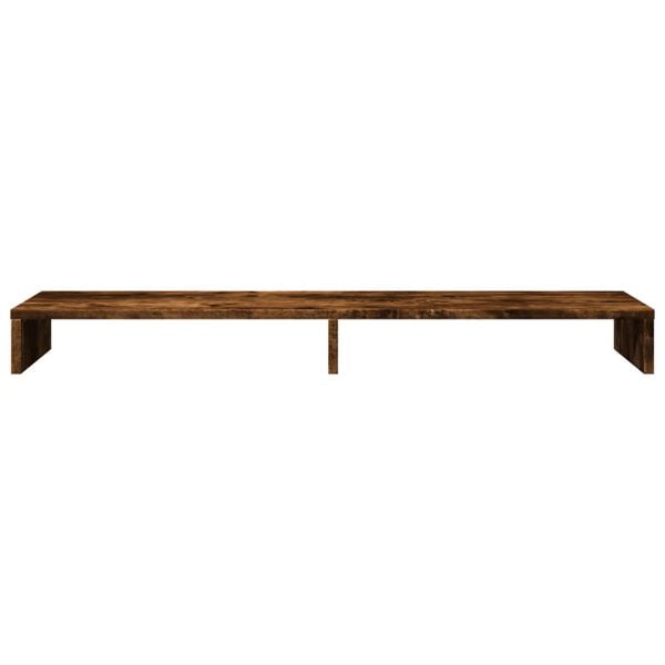 vidaXL Monitor Stand Smoked Oak 39.4x10.6x3.9" Engineered Wood