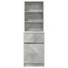 vidaXL Bedside Cabinet Concrete Grey Engineered Wood Extra Tall