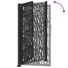 vidaXL Garden Gate Black 39.4x68.9" Steel Trace  Design