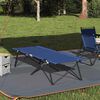 vidaXL Folding Camping Bed Folding Blue 81.10 x 29.92 x 29.13 in