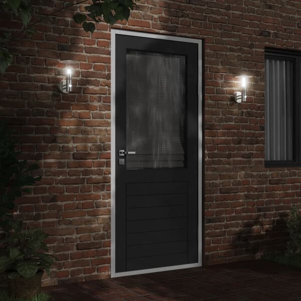 vidaXL Outdoor Wall Light Silver Stainless steel, Polycarbonate Standard