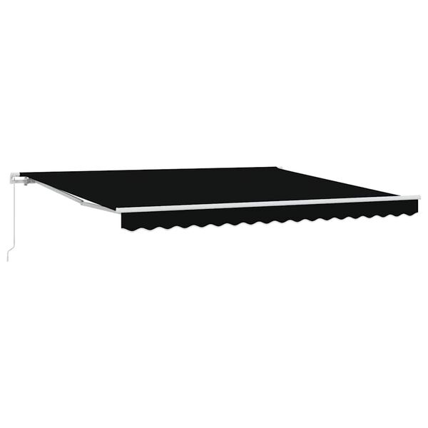 vidaXL Retractable Awning Black 157.48" x 137.80" Polyester