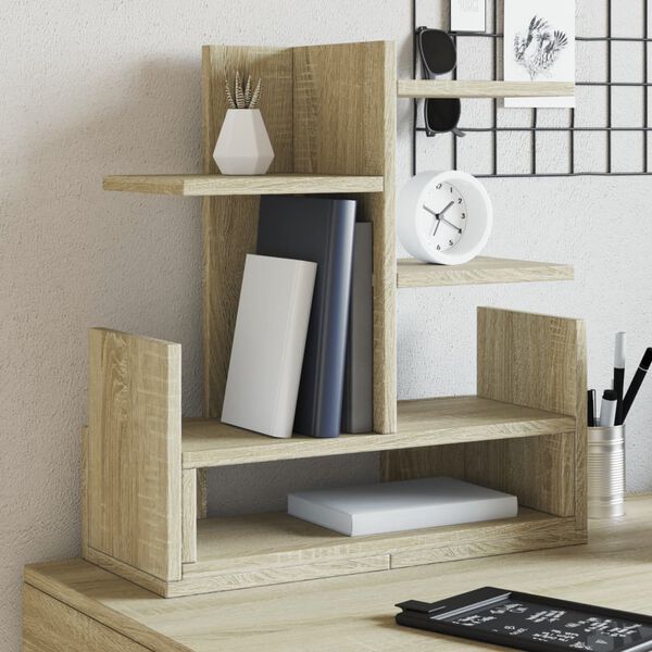 vidaXL Desk Organiser Sonoma Oak 19.3x7.9x20.7" Engineered wood