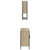 vidaXL 2 Piece Bathroom Furniture Set Sonoma Oak Engineered Wood