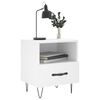 vidaXL Bedside Cabinet Set of 2 White Engineered wood, iron