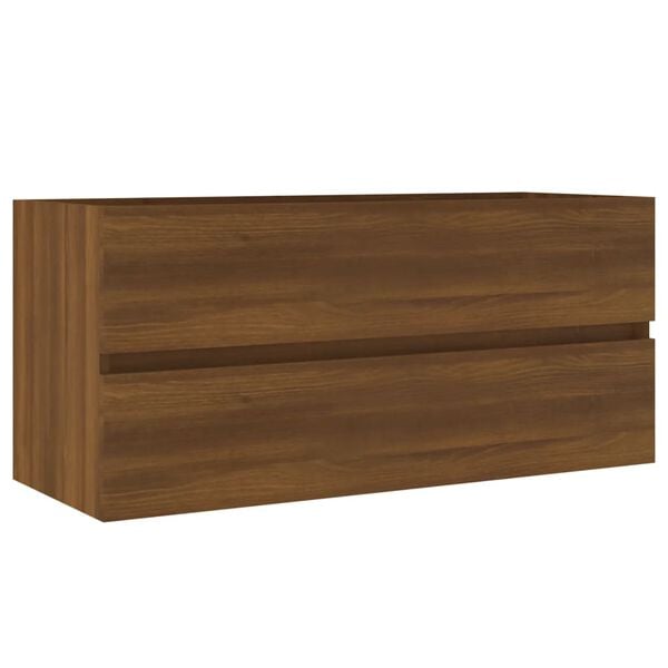 vidaXL Sink Cabinet Brown Oak Engineered Wood Medium Sink Cabinet