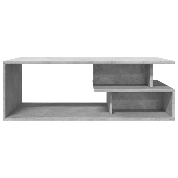 vidaXL Coffee Table Concrete Gray Engineered Wood 40.2 x 21.7 x 13.8 in