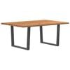 vidaXL Dining Table Light brown and Anthracite