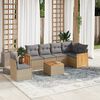 vidaXL Garden Sofa Set Beige, Light Grey