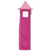 vidaXL Curtain for Loft Bed Pink 100% Polyester Fits loft bed Modern