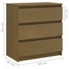 vidaXL Bedside Cabinet Honey brown Solid Pinewood 23.6x14.2x25.2 in