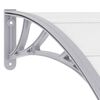 vidaXL Door Canopy Gray and Transparent