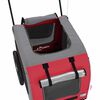 vidaXL Pet Bike Trailer Red and grey 49.02 x 25.00 x 20.87 in