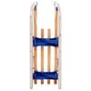 vidaXL Folding Snow Sledge with Backrest Wood 46.9"