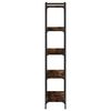 vidaXL Bookcase Smoked oak Engineered wood Large Adjustable Feet