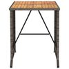 vidaXL Bistro Set Gray PE rattan, powder-coated steel, solid acacia wood