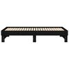 vidaXL Day Bed Black Solid Pine Wood Full