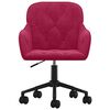 vidaXL Swivel Office Chair Wine Red Velvet