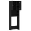 vidaXL Washing Machine Cabinet Black Oak 25.2x10.0x74.8"
