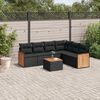 vidaXL Garden Sofa Set Black