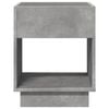 vidaXL Coffee Table Concrete grey Engineered wood, glass 15.7x15.7x19.7 in
