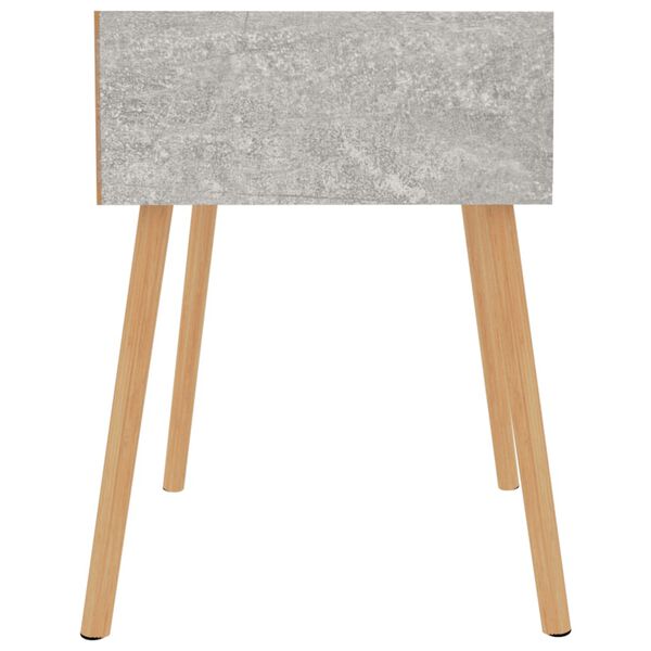 vidaXL Bedside Cabinet Concrete grey Engineered wood Medium