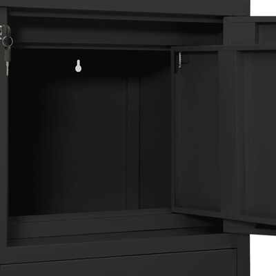 vidaXL Office Cabinet Anthracite 35.4"x15.7"x40.2" Steel