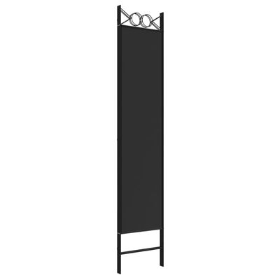 vidaXL 3-Panel Room Divider Black 47.2"x78.7" Fabric