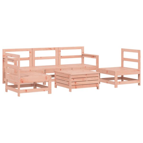vidaXL Garden Sofa Set Reddish-brown Solid Douglas Fir Wood 6 Piece Set